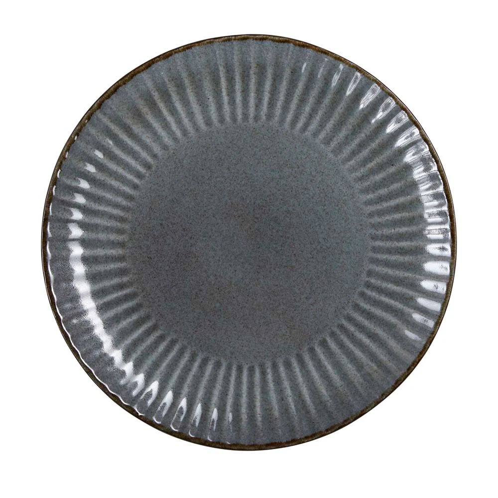 Bahne Interior  Birch tallerken, grå - Ø21,5 cm.