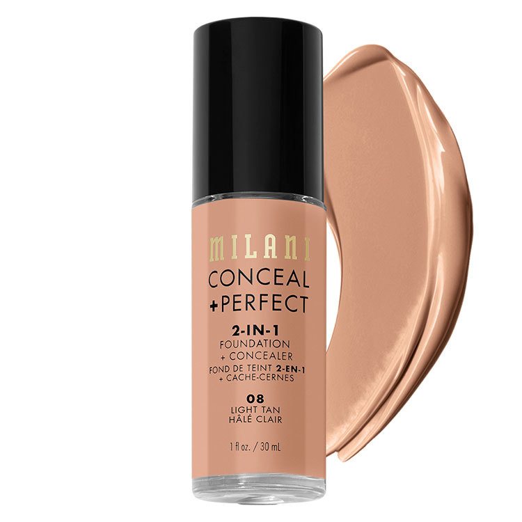 Milani Cosmetics Conceal + Perfect 2-In-1 Foundation + Concealer 08 Light Tan 30ml