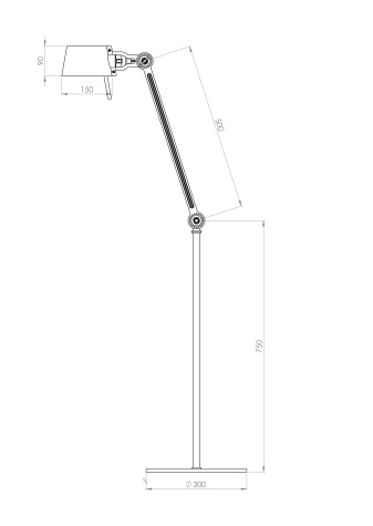 Vloerlamp Bolt 1 arm daybreak rose