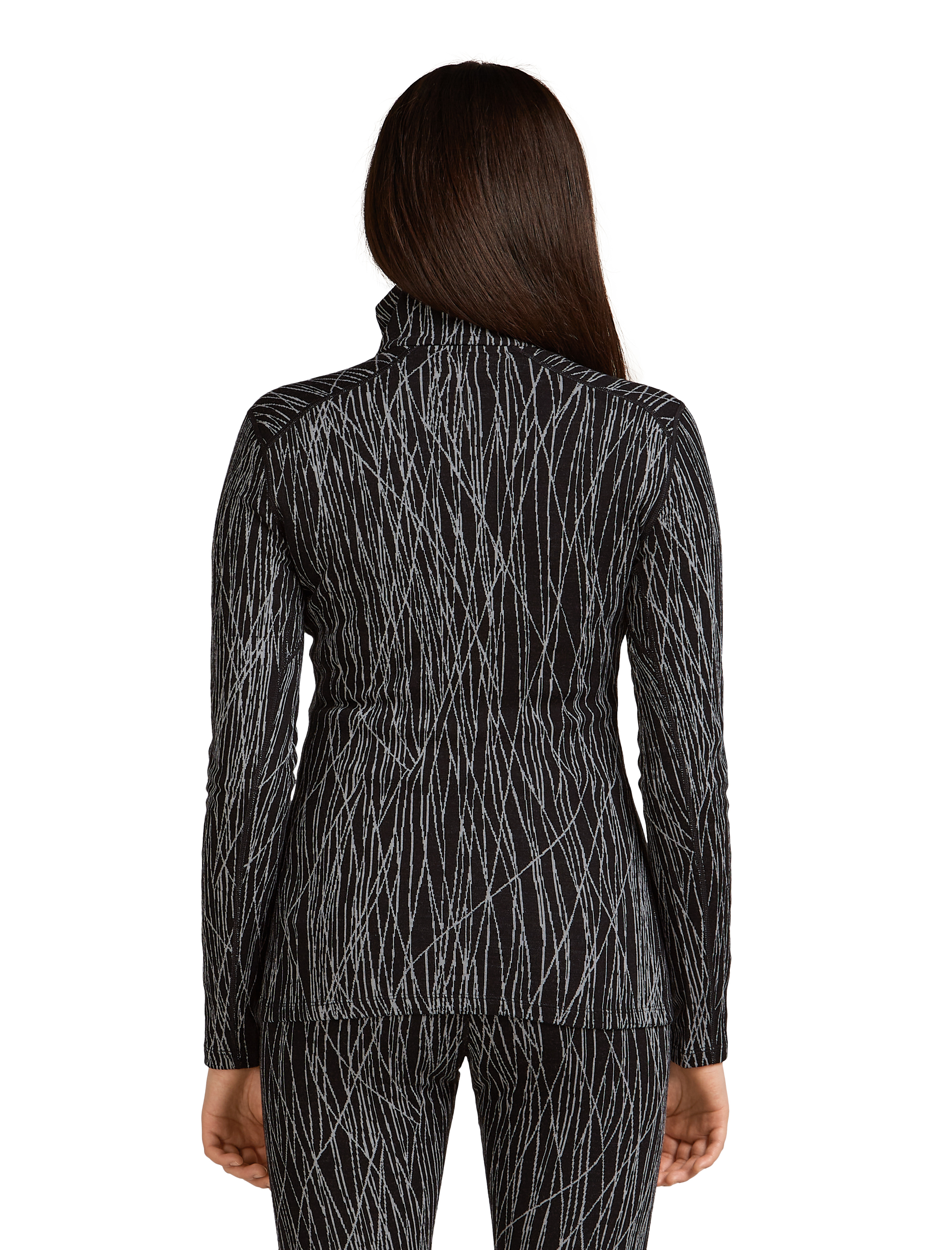 W Merino 260 Tech Vertex LS Half Zip Delta Lin AOP