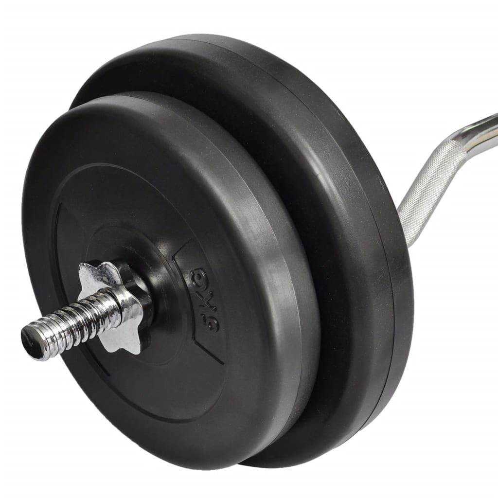 Vidaxl Mancuerna Curl Con Discos 30 Kg