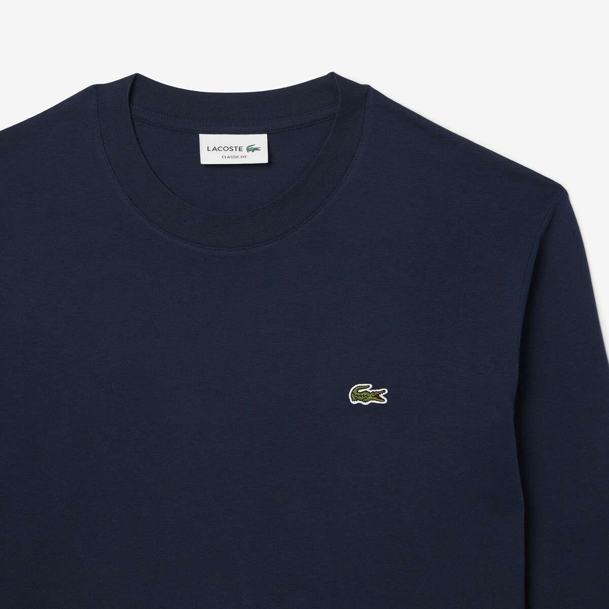 LACOSTE<br>Camiseta de manga comprida de algodão