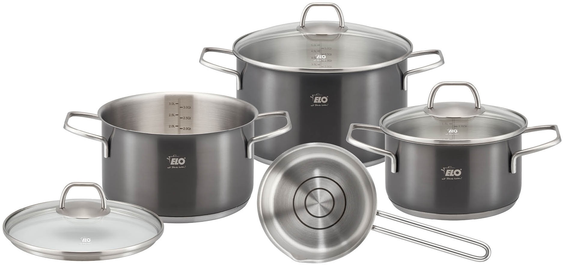 Elo Topf-Set »Twice Select Topfset 6-teilig« Set, 6 Stk. tlg. Edelstahl 18/10