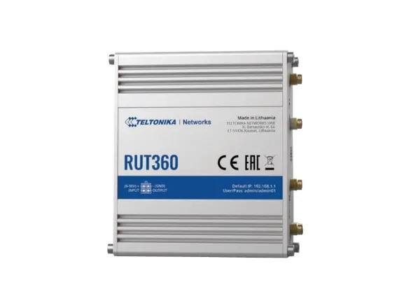 Teltonika RUT360 - Trådløs router - WWAN - Wi-Fi - 2,4 GHz - DIN monterbar på skinne, overflademonterbar