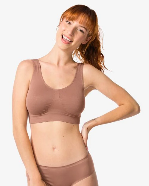 haut sans coutures non préformé marron moyen