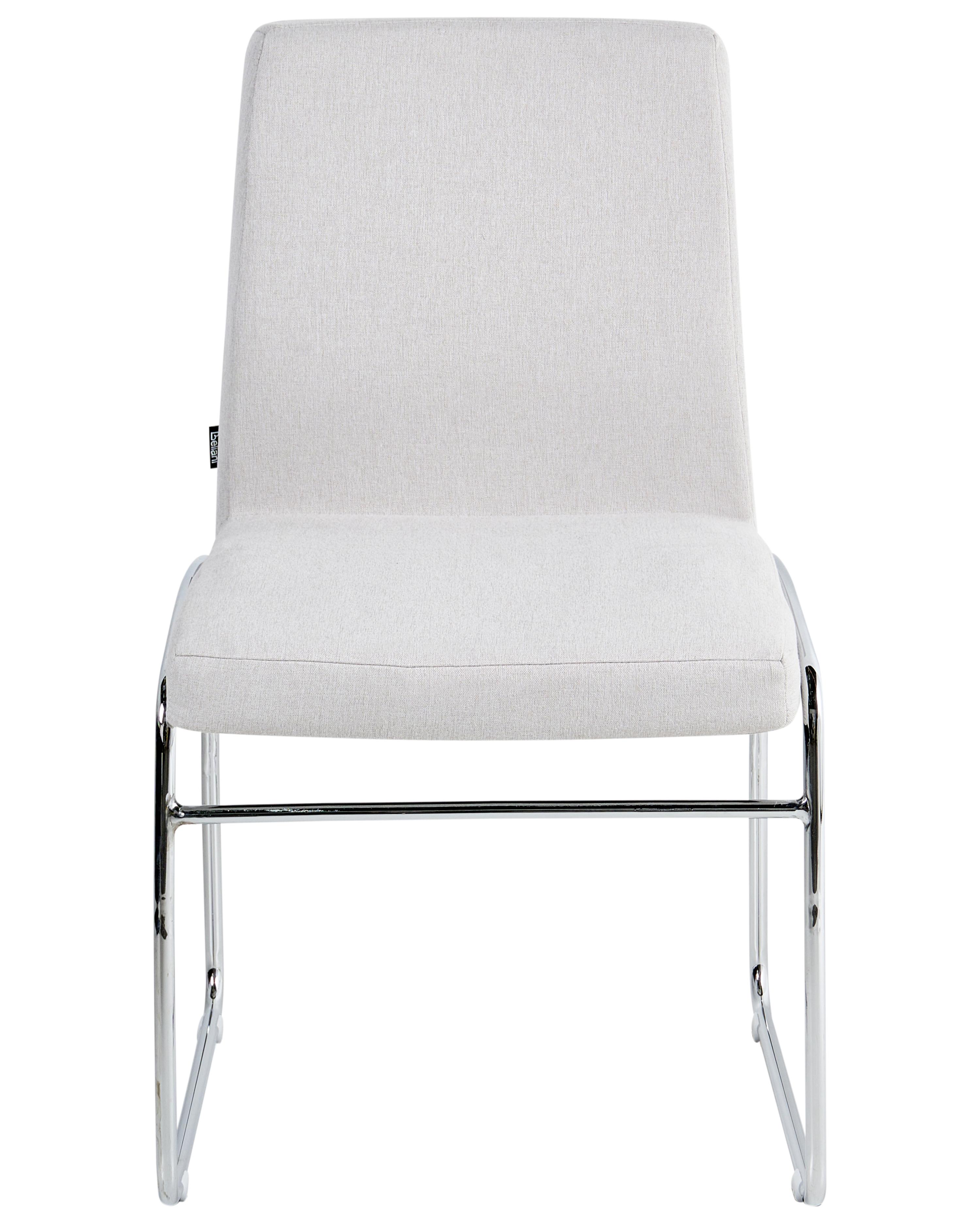 Set van 2 eetkamerstoelen LECCO Stof Lichtgrijs