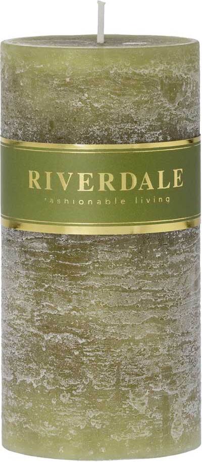 Riverdale stompkaars Pillar groen 30 uur D 7 H 14 cm