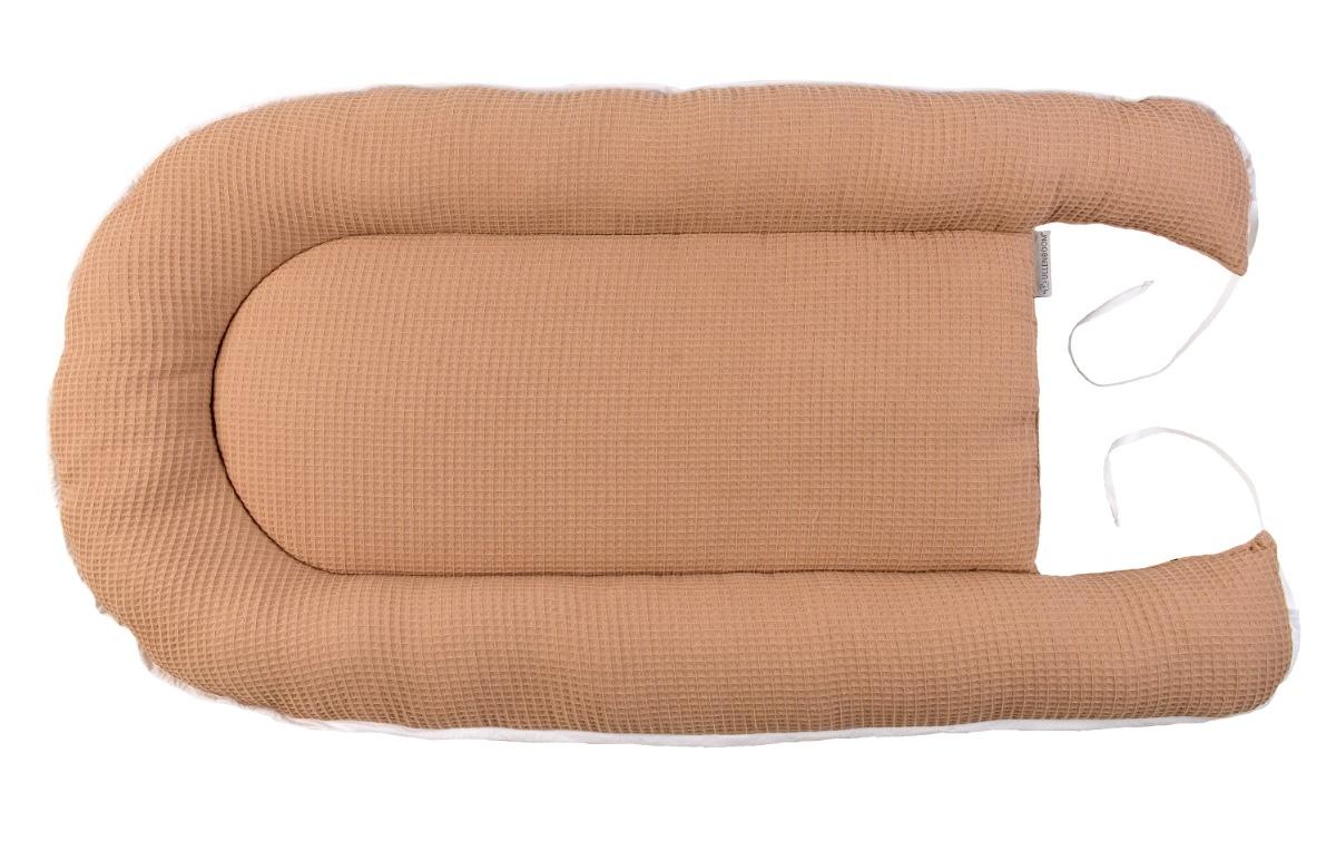 Babynest Waffelpiqué Sand Savanne 55 x 95 cmKuschelnest