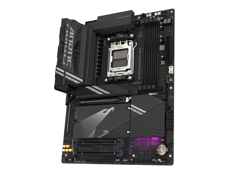 AORUS X870 ELITE WIFI7 - Bundkort - ATX - Socket AM5 - AMD X870 Chipset - USB-C 3.2 Gen 2x2, USB4, USB 3.2 Gen 1, USB 3.2 Gen 2 - 2.5 Gigabit LAN, Bluetooth, Wi-Fi 6 - onboard grafik (CPU påkrævet) - HD Audio (8-kanaler)