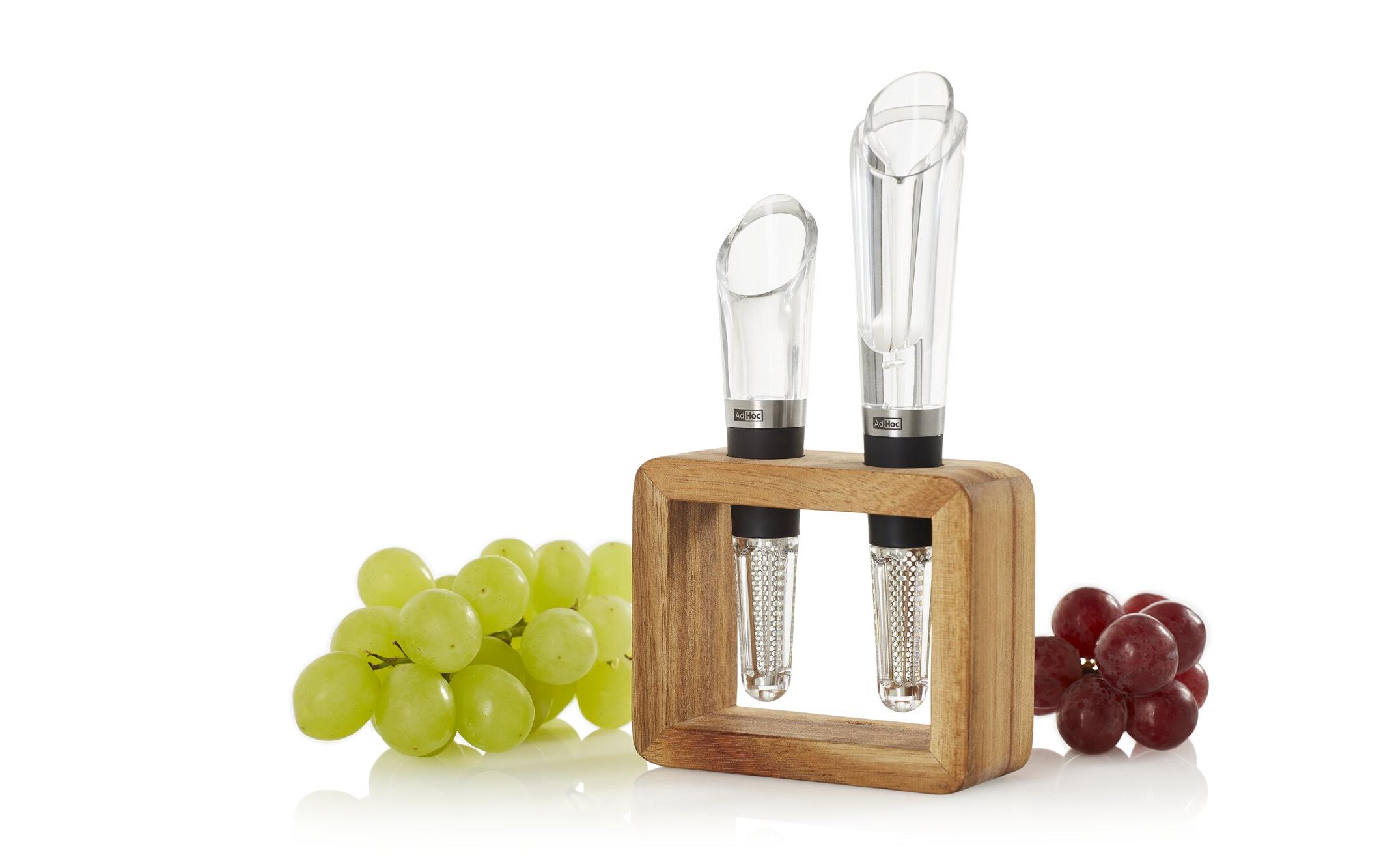 Weinausgiesser Vine 2-teilig, BraunWein-Geniesser-Set