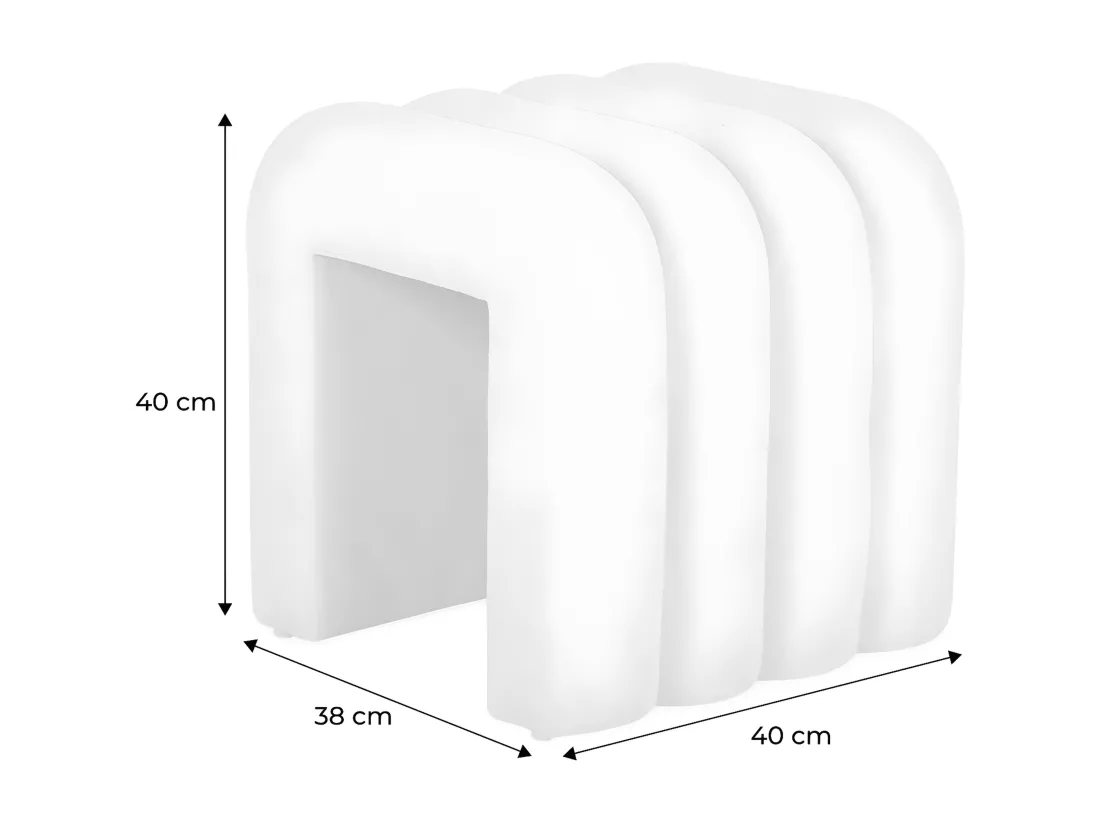 Set de 2 poufs contemporains en tissu vvert