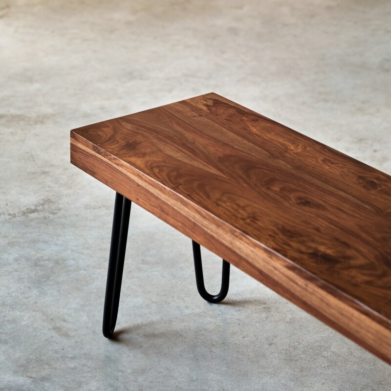 Banc Helga en palissandre massif, largeur 180 cm