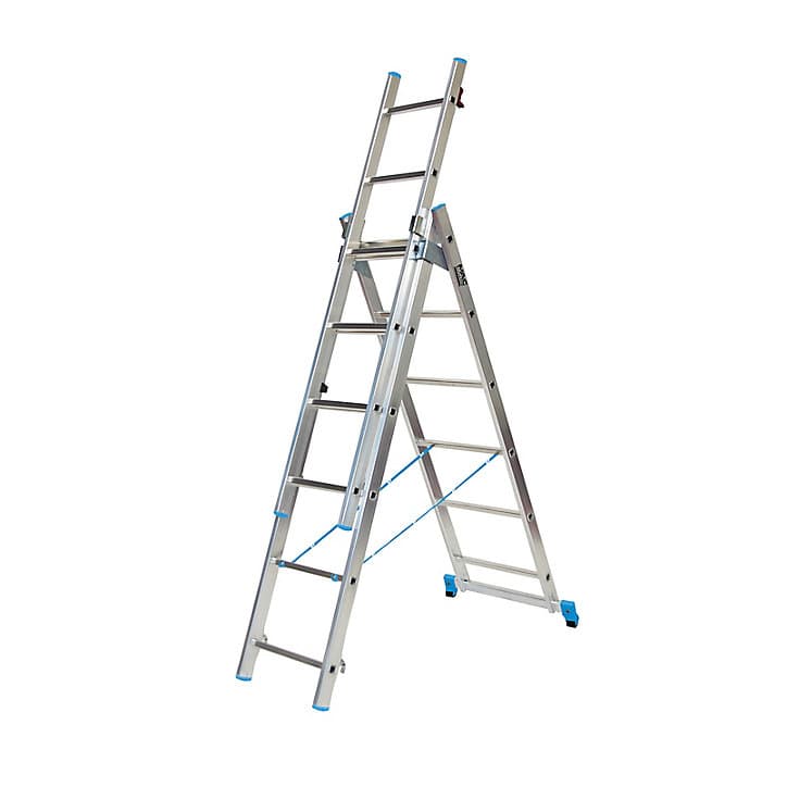 Échelle d'escalier multiposition 3 x 6 marches - 3,85 m