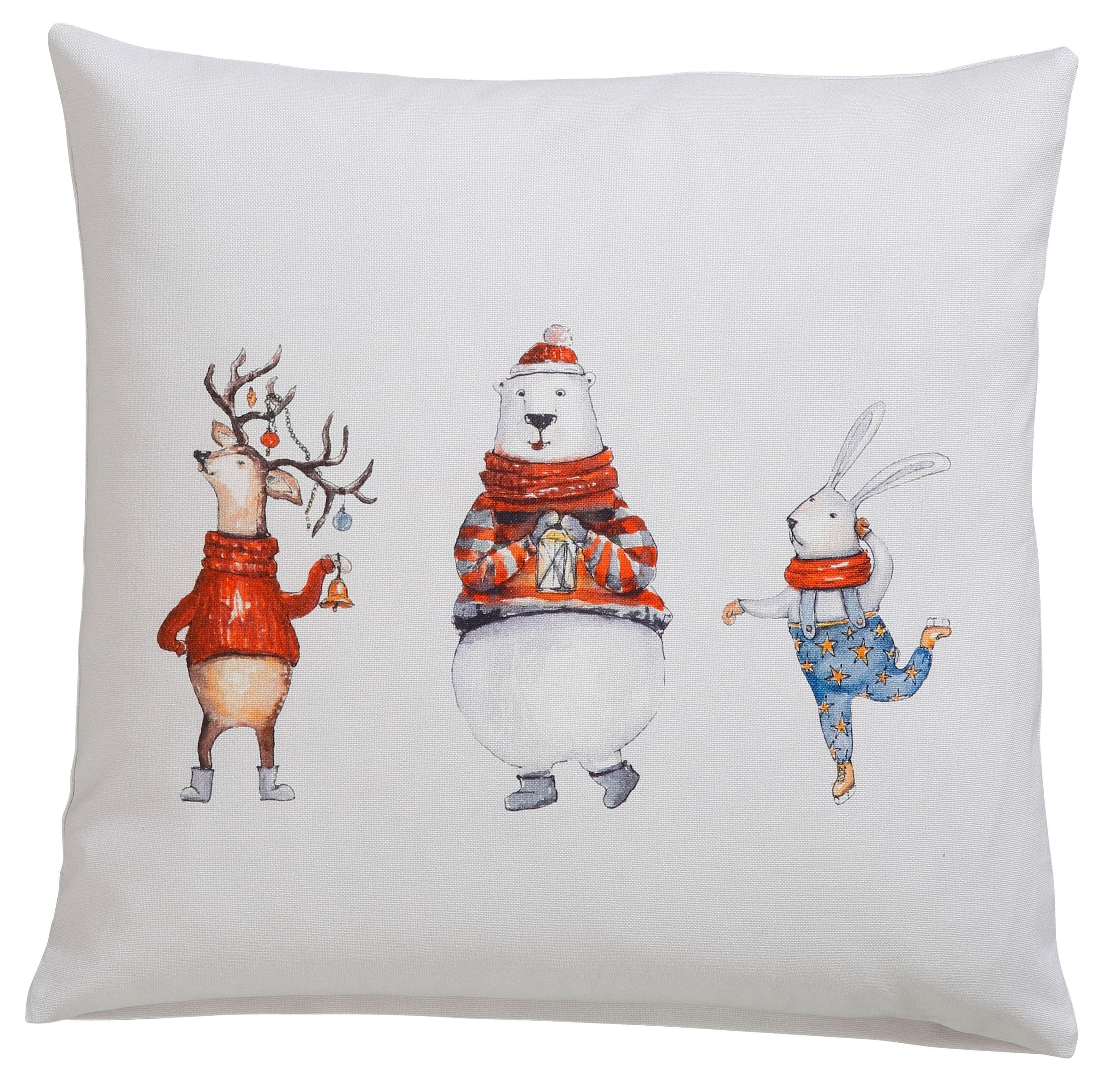 CASATEX Kissenhüllen »Funny animals, Weihnachtsdeko«