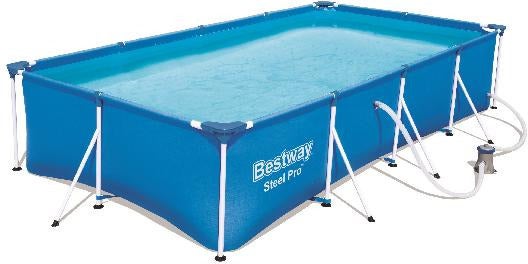 Bestway frame zwembad Steel Pro met pomp rechthoek 400 x 211 x 81 cm