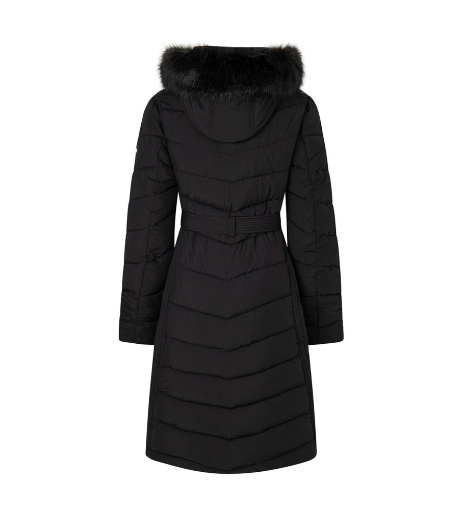 Casaco comprido Pepe Jeans Mera, preto