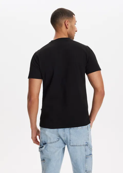 Essential organic t-shirt zwart (ZWART)