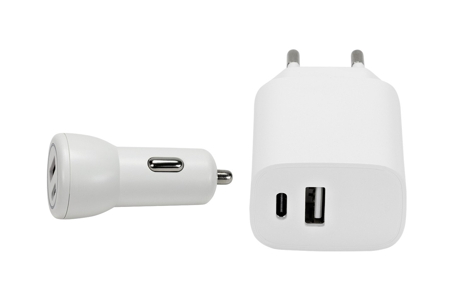 Speedlink - Wall & Car Charger Set USB-A & USB-C 15W, white