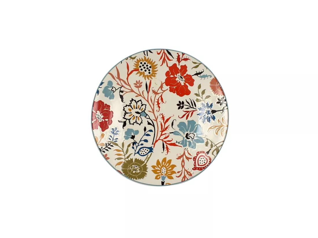 Novastyl - Lot 6 Assiettes A Dessert Jaipur 20cm En Gres