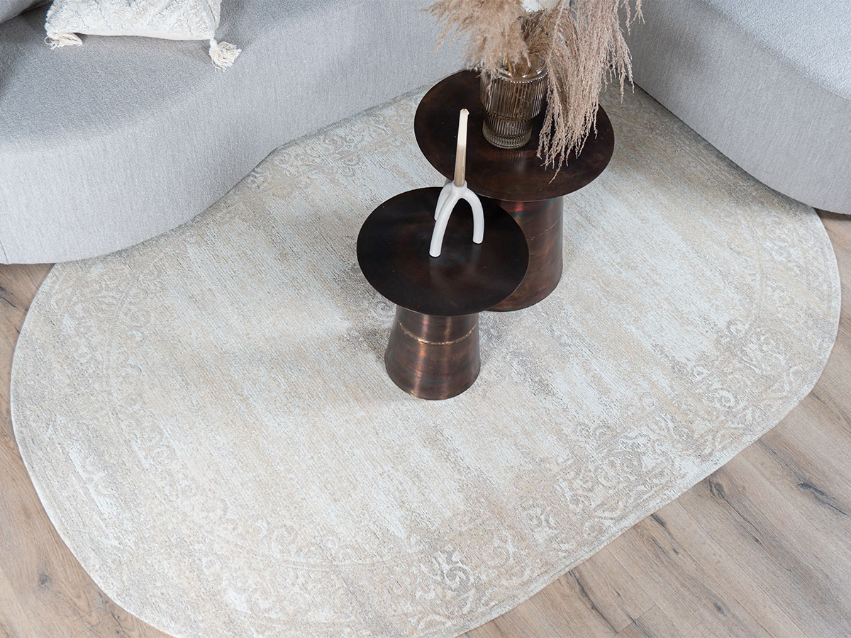 Vloerkleed Adel Medaillon beige 26001 - Ovaal 200 x 290 cm