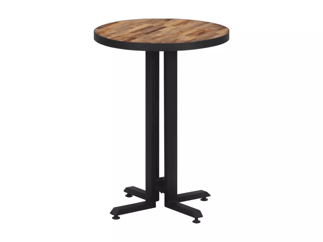 Table de bistro ronde Ø55x76 cm teck de récupération massif