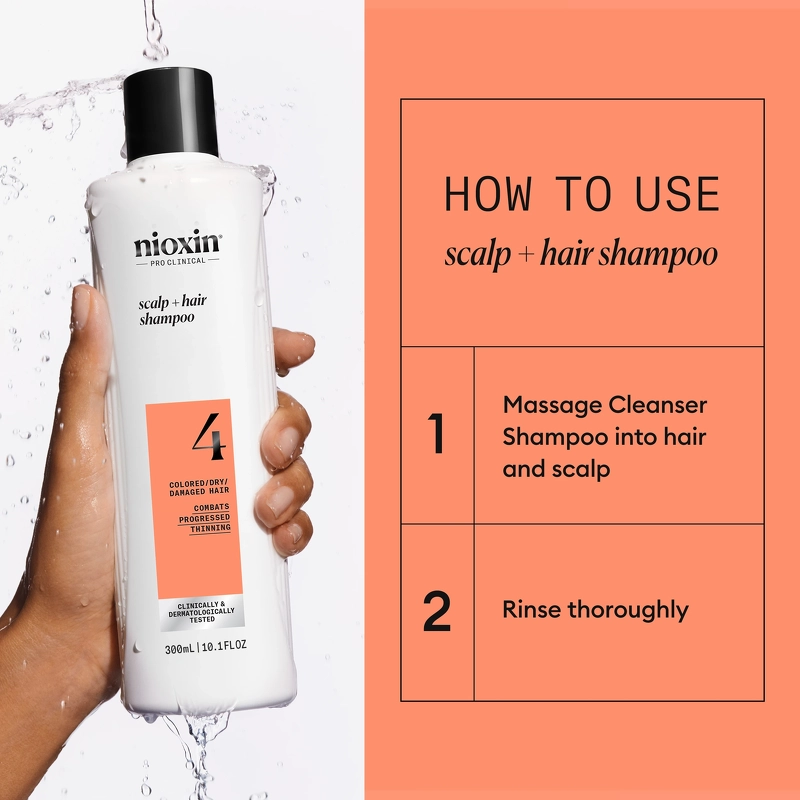 Nioxin System 4 Scalp + Hair Shampoo 300 ml - Colored/Dry/Damaged Hair