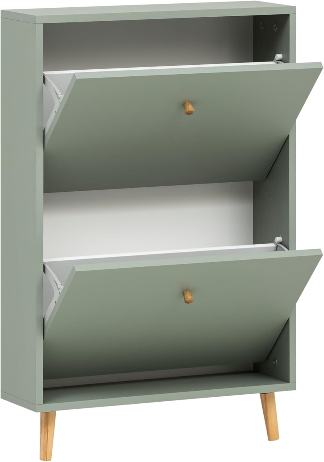 Schildmeyer Bjarne Schuhschrank 158672, Pistazie, 59,8 x 19,5 x 92,2 cm, platzsparend durch geringe Tiefe