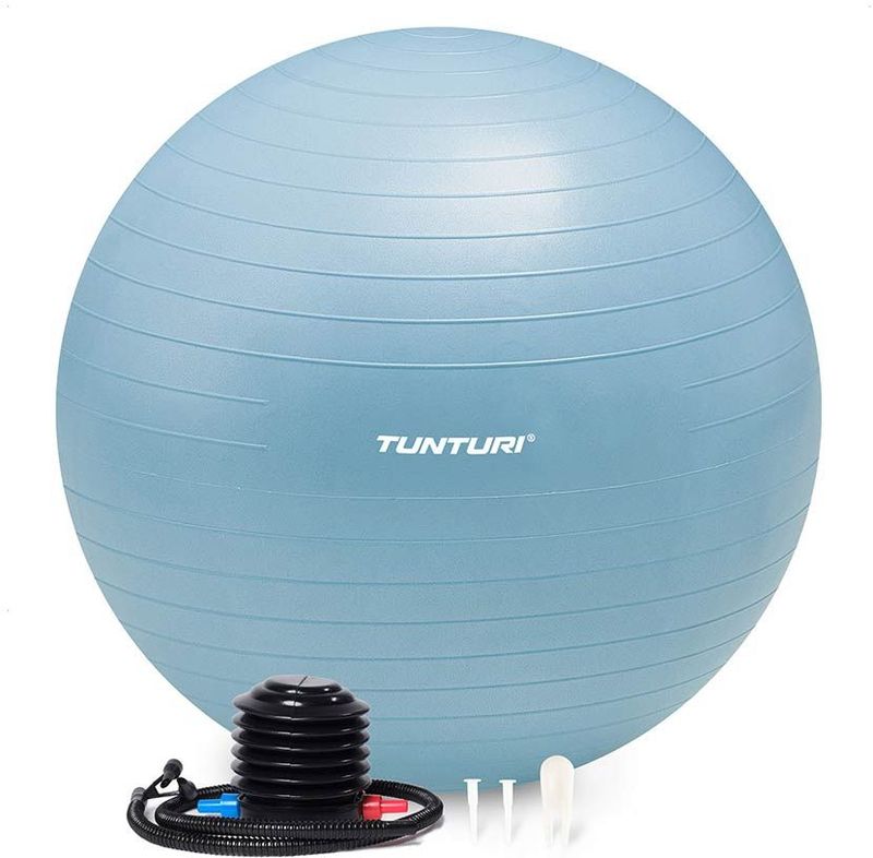 Tunturi - Anti Burst Fitnessbal - Zwart - Kunststof - Belastbaar tot 220 kg