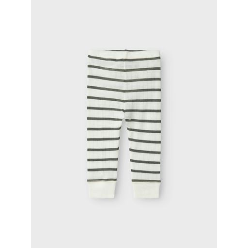 Name It Wang Wool Needle Longjohn Leggings, Snow White Mulled Basil, 80 cm