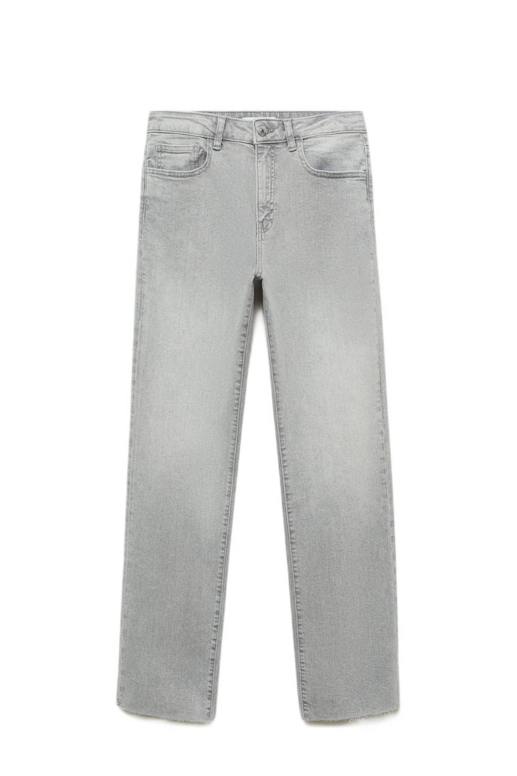 MANGO TEEN straight regular waist grey denim