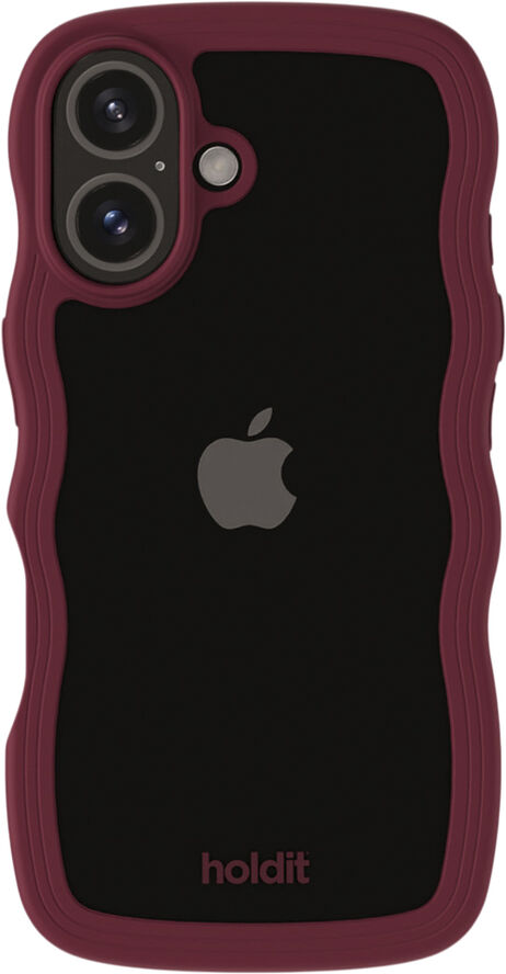 HoldIt Wavy Case iPhone 16 Rød