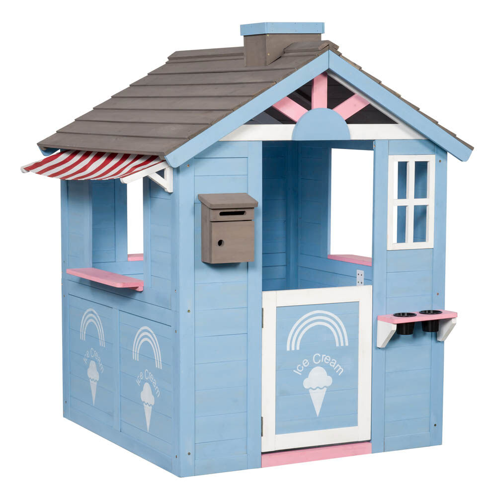 Swing King Icecream - Speelhuisje - 27 Kilogram - Blauw - Hout