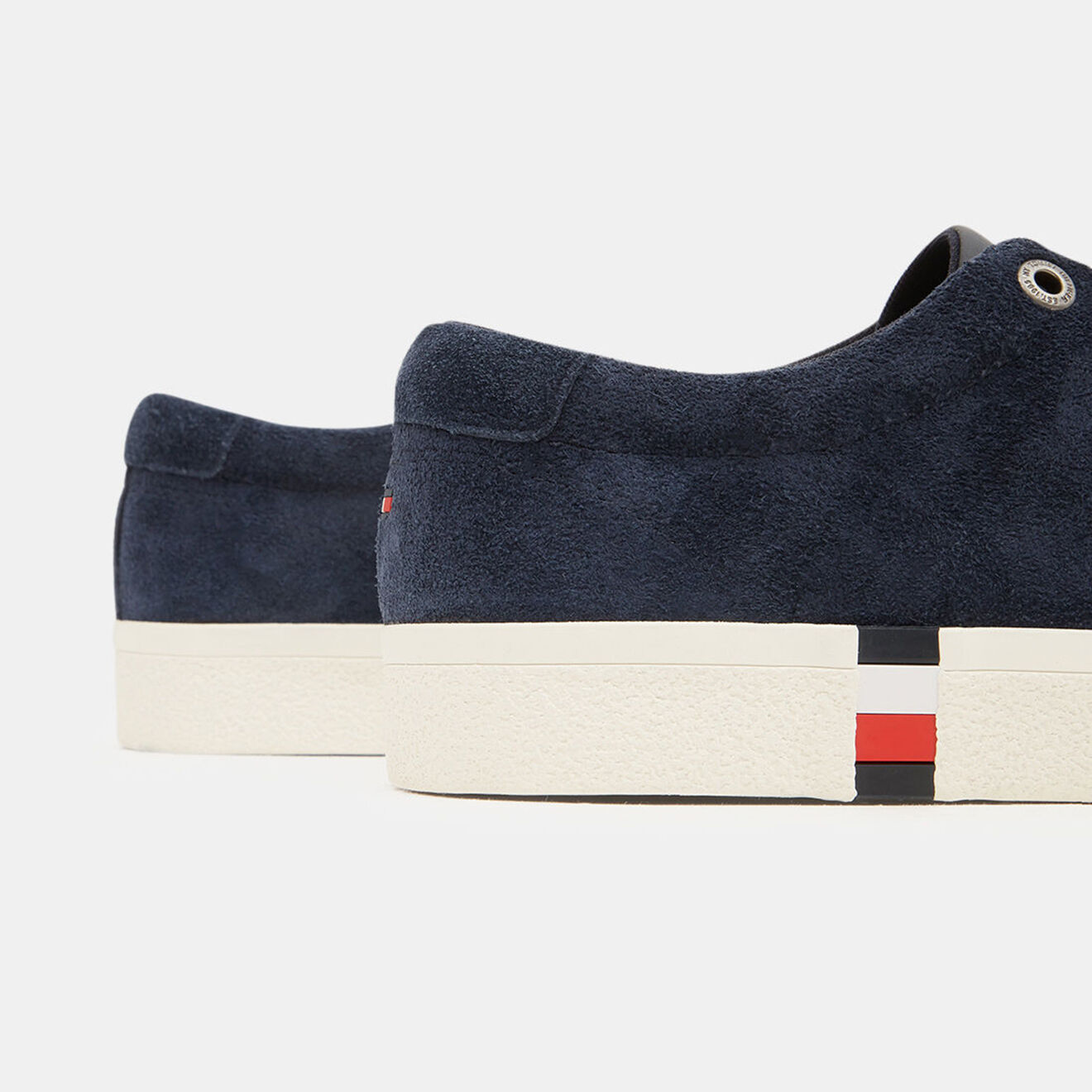 Tommy Hilfiger Baskets en Velours de Cuir Corporate bleu marine