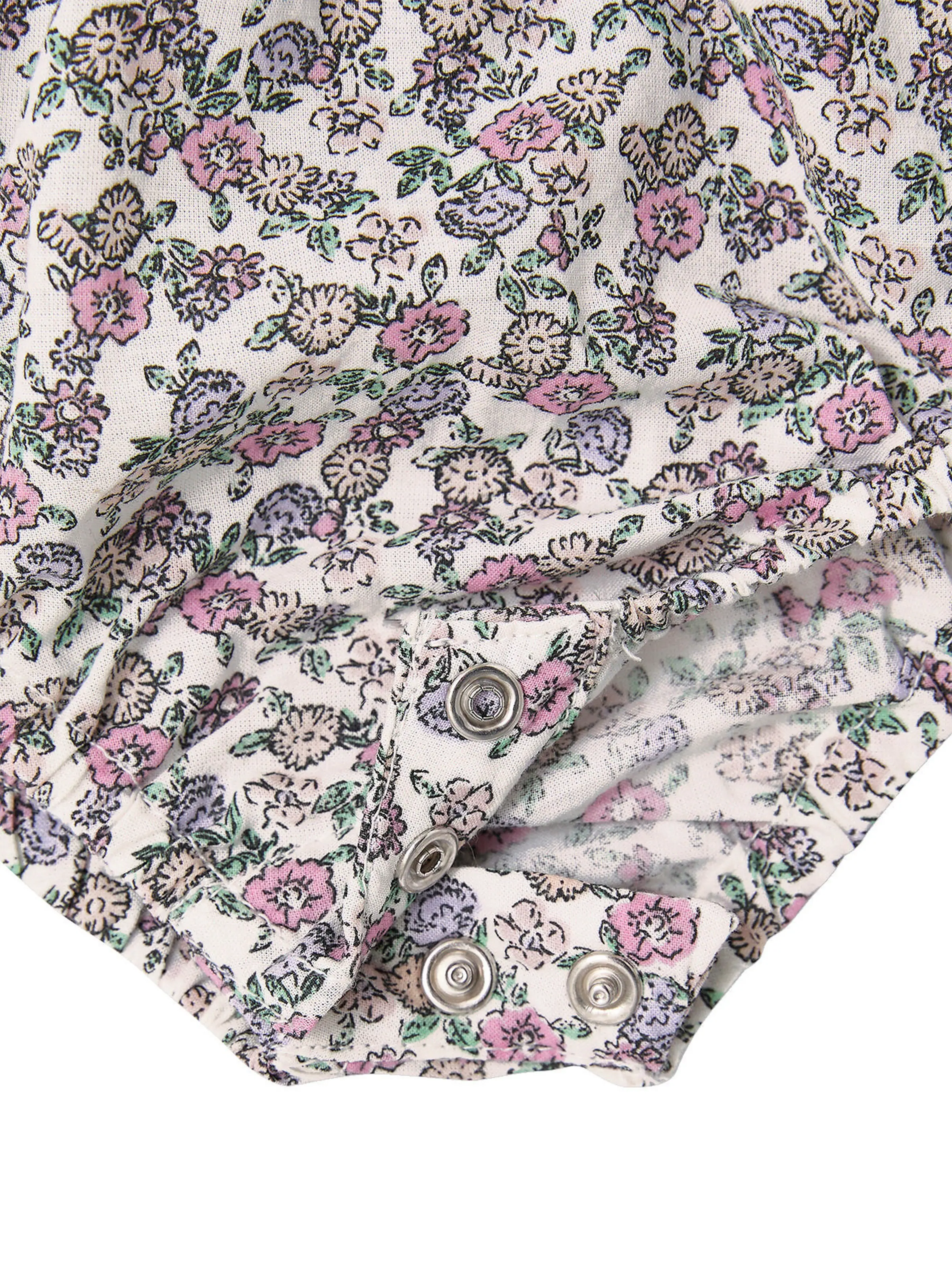 Vertbaudet Bedruckter Mädchen Baby Overall wollweiß