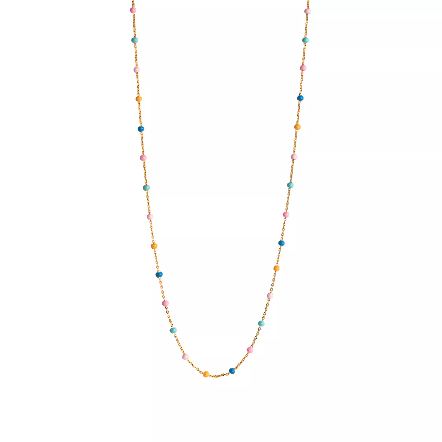 Enamel Lola Lolly Halskæde 18 kt. Forgyldt Sølv N55G-1