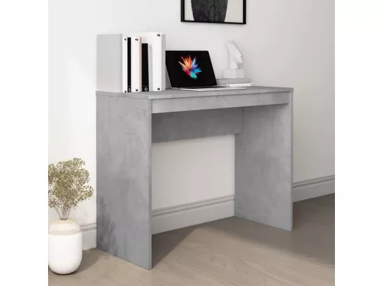 Bureau Gris béton 90x40x72 cm Bois d'ingénierie