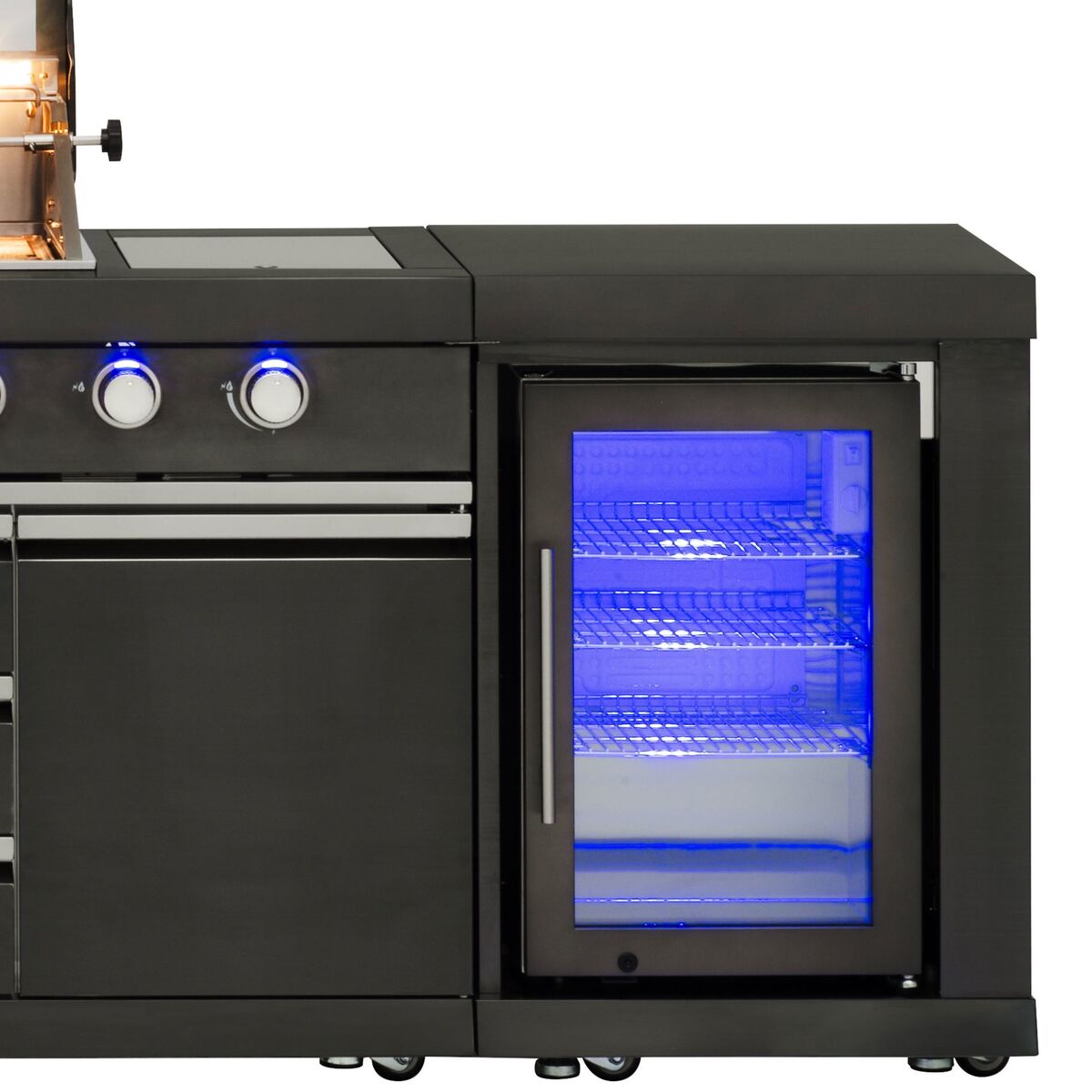 Gassgrill Black Diamond 6+2 sommerkjøkken, med kjøleskap og vannkran