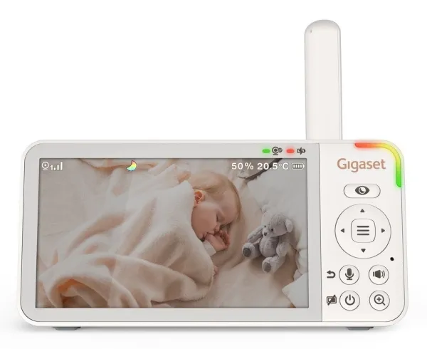 Gigaset BABY 500 Video, 300 m, 60 min., 50 m, 300 m, Hvid, LCD