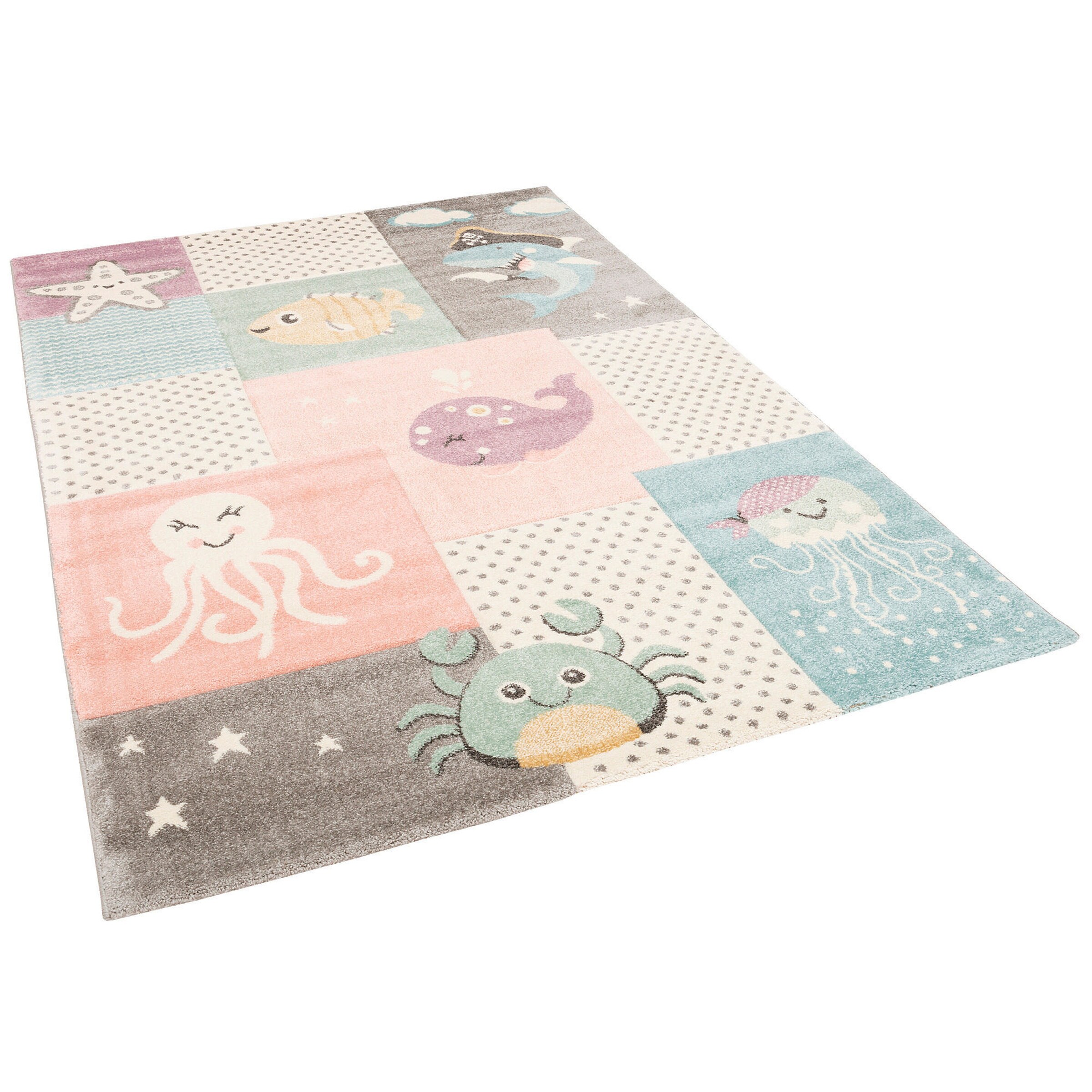 Pergamon Kinder Teppich Maui Kids Unterwasserwelt Bunt