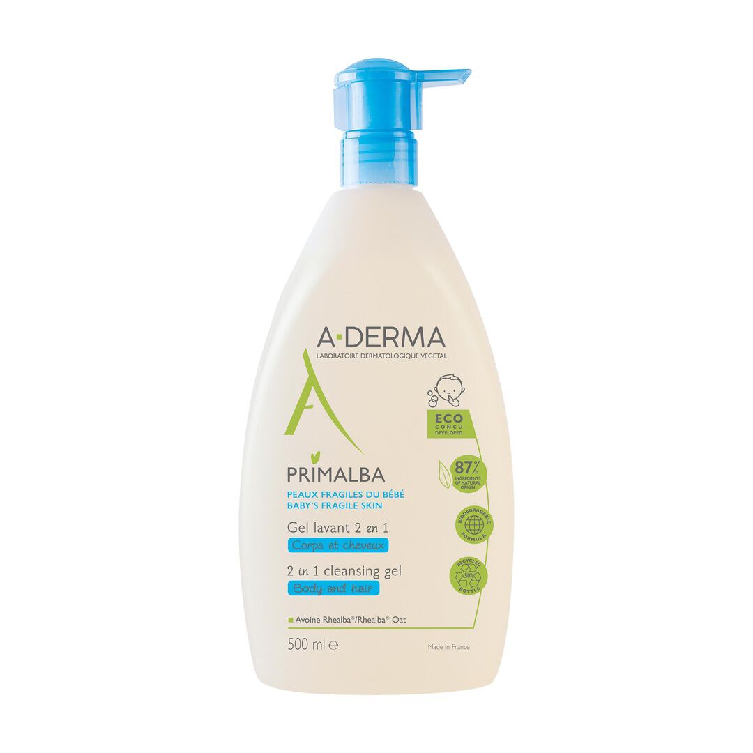 Primalba Gel de Limpeza 2 em 1, Corpo e Cabelo - 500ml