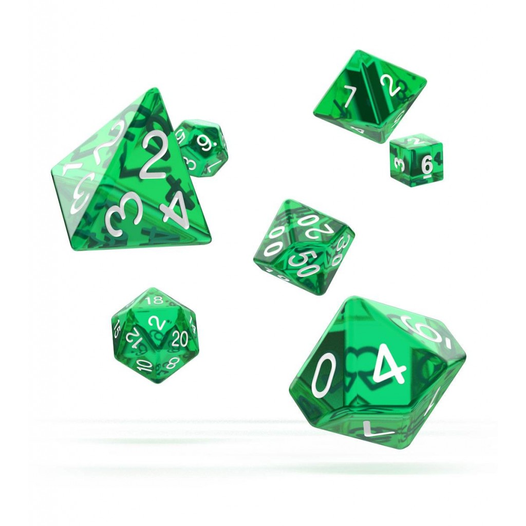 Oakie Doakie Dice dés RPG-Set Translucent - Vert (7)