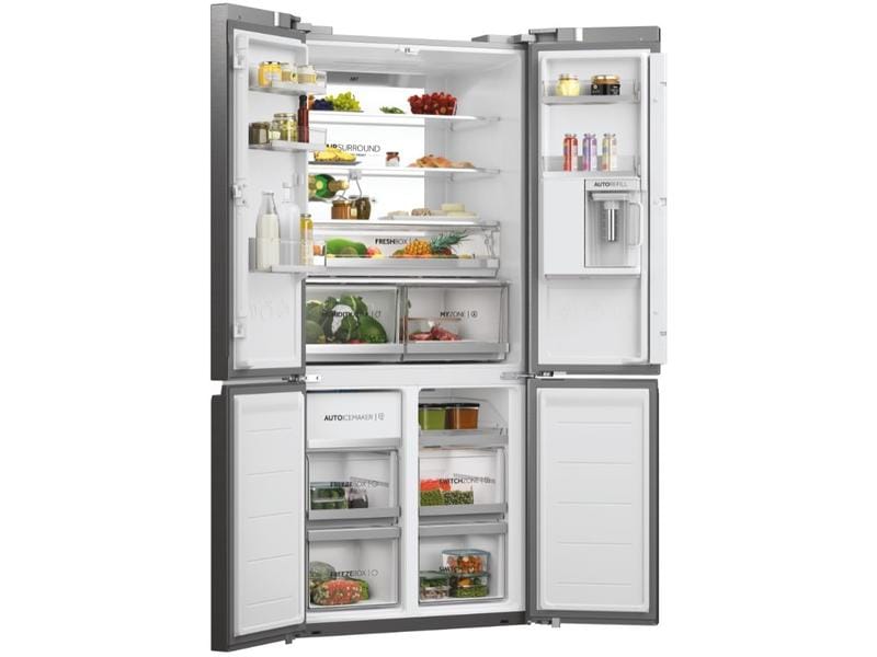 Haier Foodcenter HCW7819EHMP Beidseitig Kombigerät mit Kühlschrank oben und Gefrierteil unten