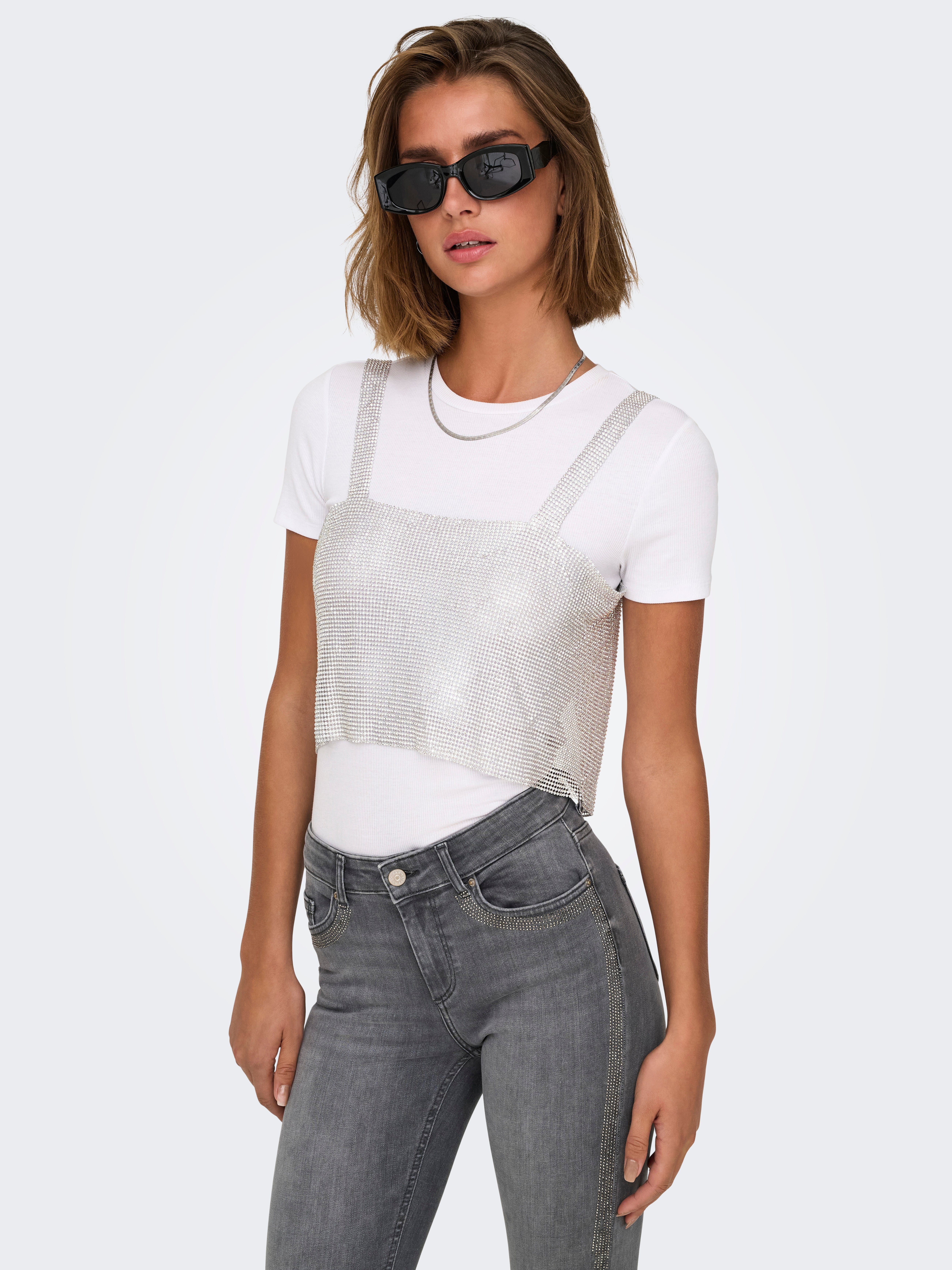 ONLFALY Top Silver