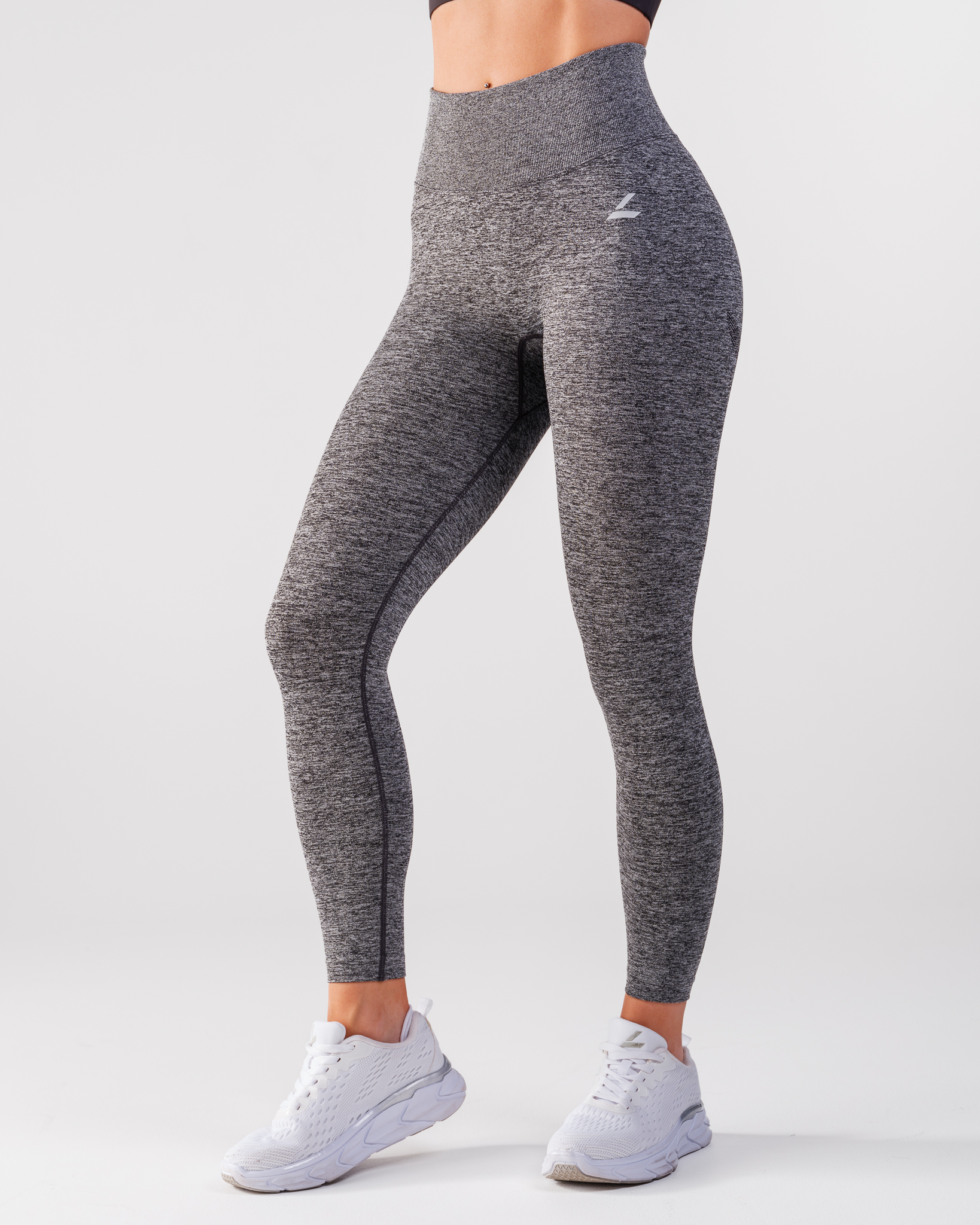 LEVITY Ignite Marl Seamless Scrunch Tights Grey Marl