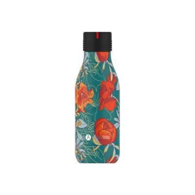 Les Artistes Paris - Gourde Bouteille isotherme 280 ml - Pivoines - acier inoxydable