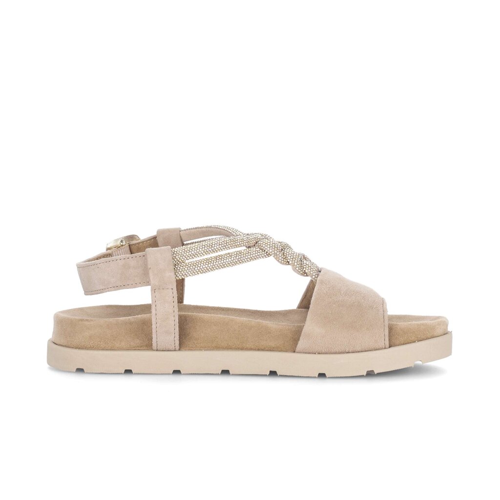 Sandal met riempjes beige