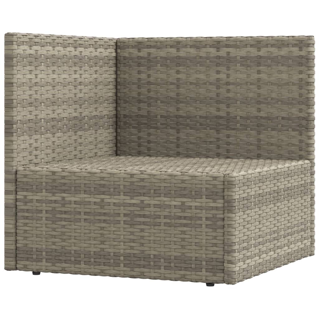 Salon de jardin meuble d'extérieur ensemble de mobilier 5 pièces avec coussins gris résine tressée