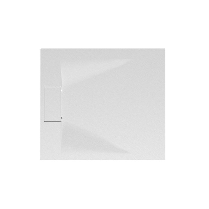 Receveur de douche 80 x 90 cm, effet pierre blanche, Schulte