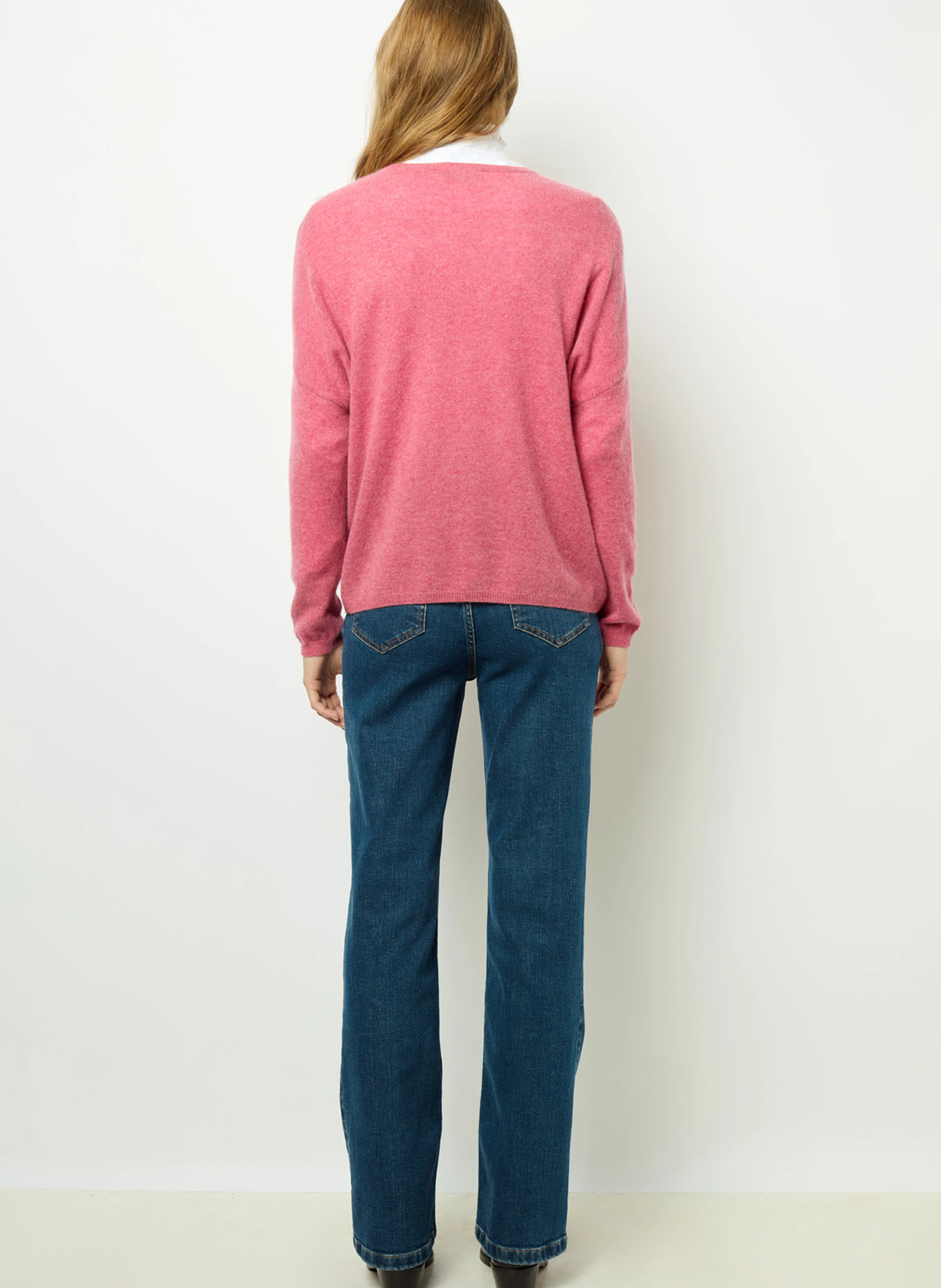 JAZMINE - Pull col rond en cachemire | Rose