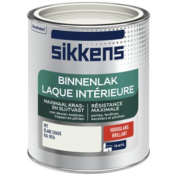 Sikkens binnenlak hoogglans RAL 9016 wit 750 ml